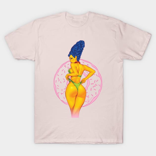 Pink Donut T-Shirt by Eliaschatzoudis